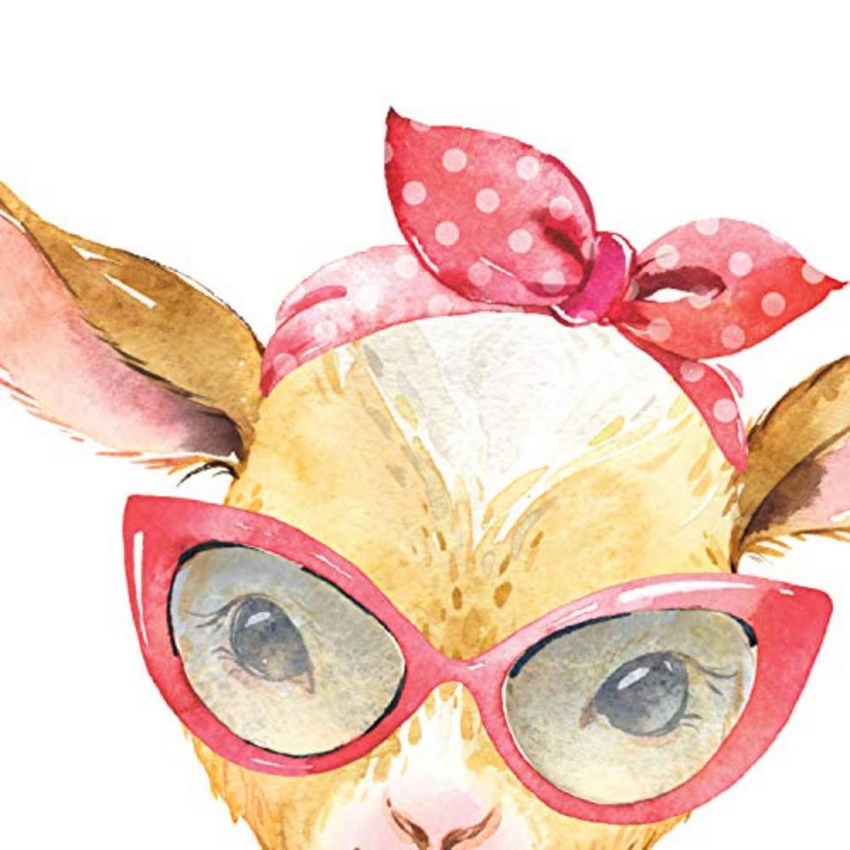 POSTER Set mit 4 Kuhziege und Schweinefleisch A3 Schwarzer Rahmen - Schwarz, Papier (29.7/3cm) - Nacnic