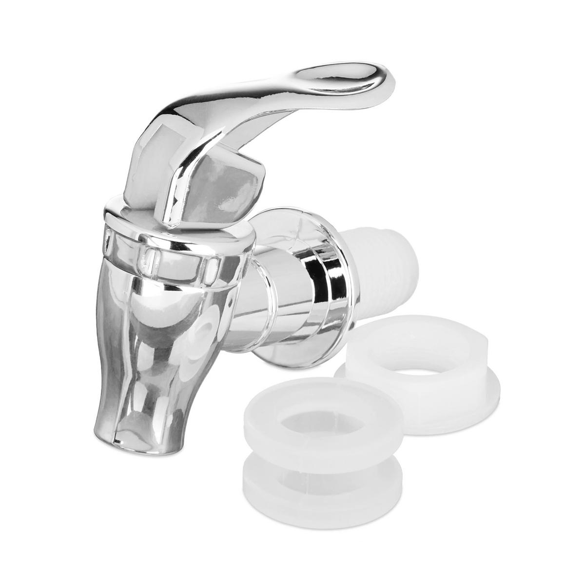 GETRÄNKESPENDER - Transparent, Glas/Kunststoff (3.3L) - Relaxdays