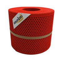 SICHTSCHUTZSTREIFEN Premium Gelocht Diamant-Muster für Doppelstabmatten Rot 26m - Rot, Kunststoff (2600/19cm) - ZAUN|ZU