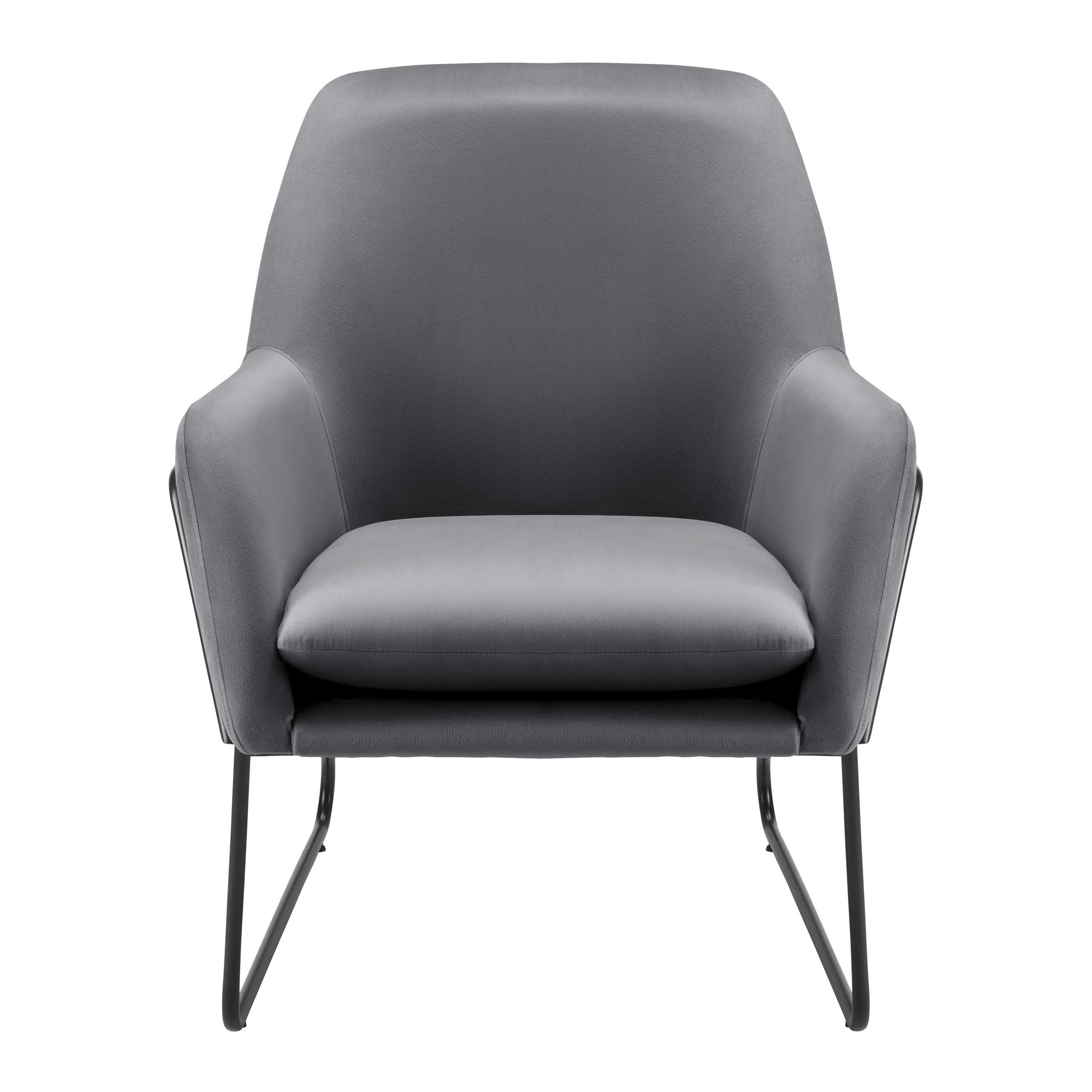SESSEL Kezia Dunkelgrau Samt - Dunkelgrau, Metall (71/84/79cm) - Bessagi Home