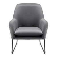 SESSEL Kezia Dunkelgrau Samt - Dunkelgrau, Metall (71/84/79cm) - Bessagi Home
