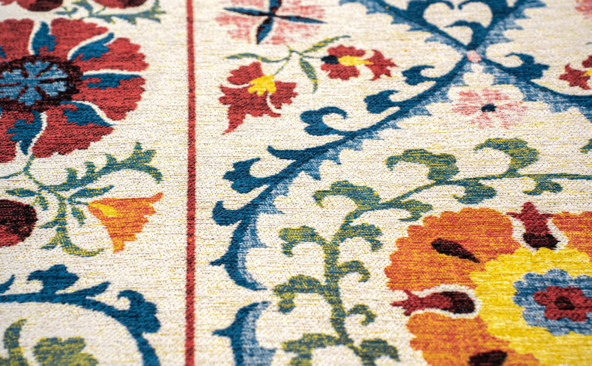 TEPPICH Flachgewebe Orient TABRY Weiß 240 x 340 cm - Weiß, Textil (240/340cm) - Novatrend