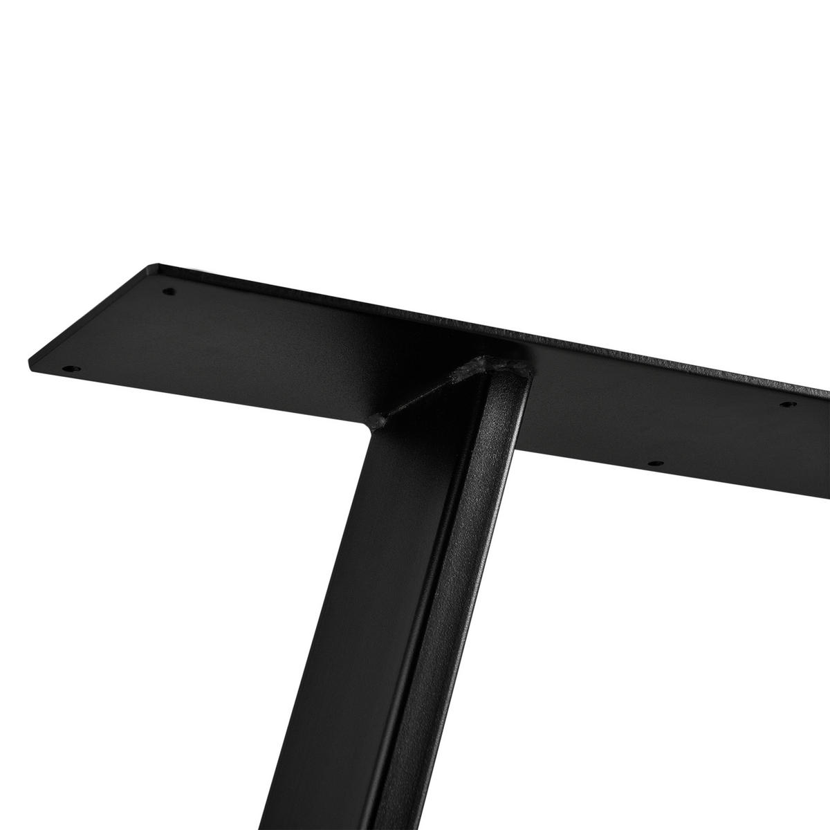 TISCHGESTELL-SET 2-TLG. Eschau - Schwarz, Metall (70/72/10cm) - [en.casa]