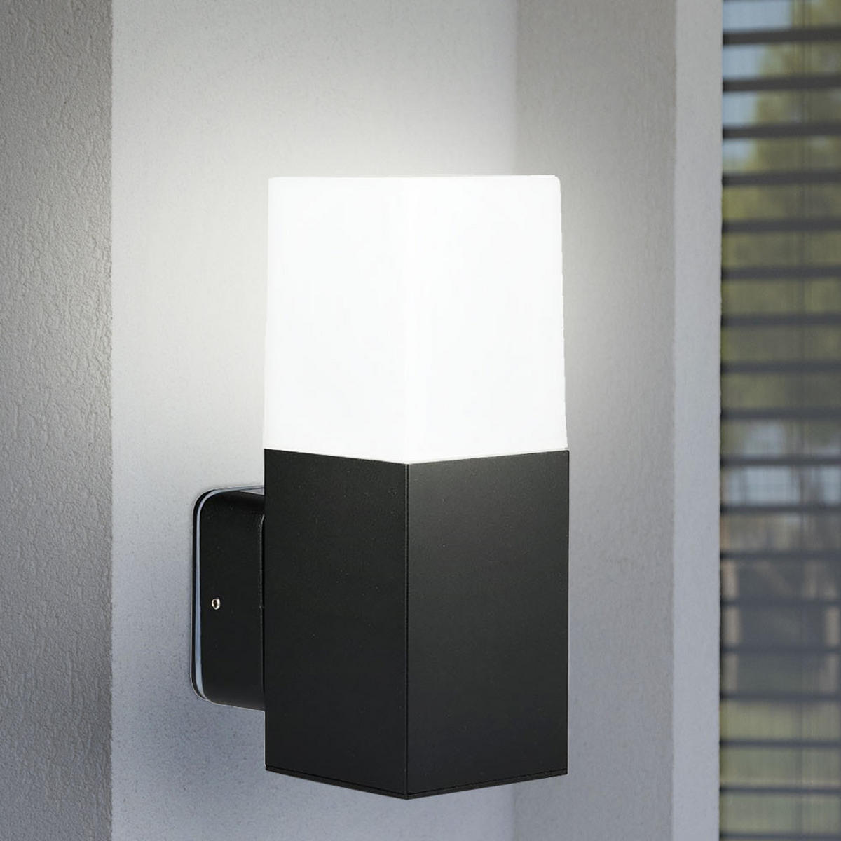 LED WANDLEUCHTE Aluminium Schwarz 2er Set - Schwarz, Metall (12.1/8/25cm)