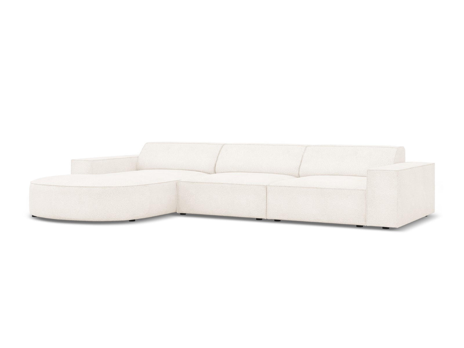 ECKSOFA links Jodie aus Boucle beige 4 Sitzplätze - Beige, Textil (166/284cm) - Micadoni
