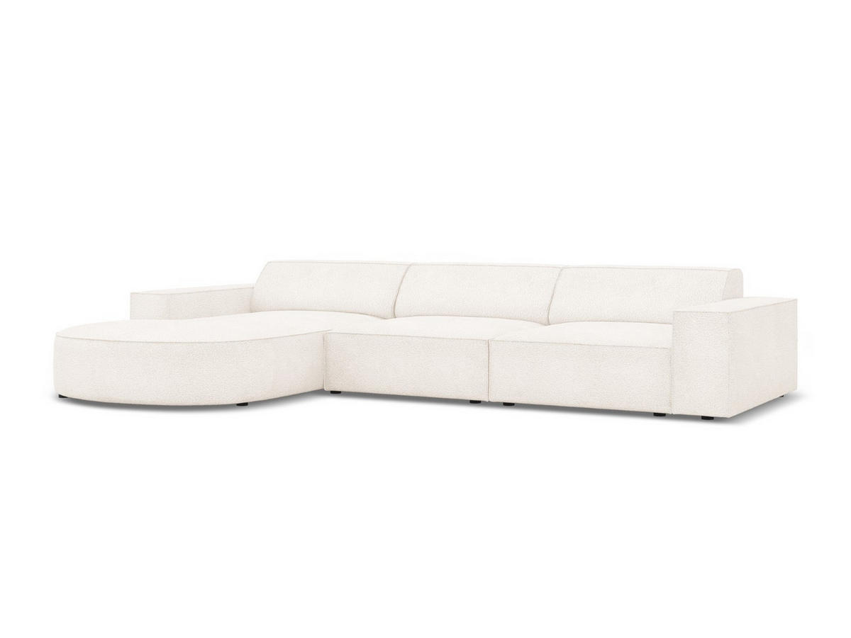 ECKSOFA links Jodie aus Boucle beige 4 Sitzplätze - Beige, Textil (166/284cm) - Micadoni