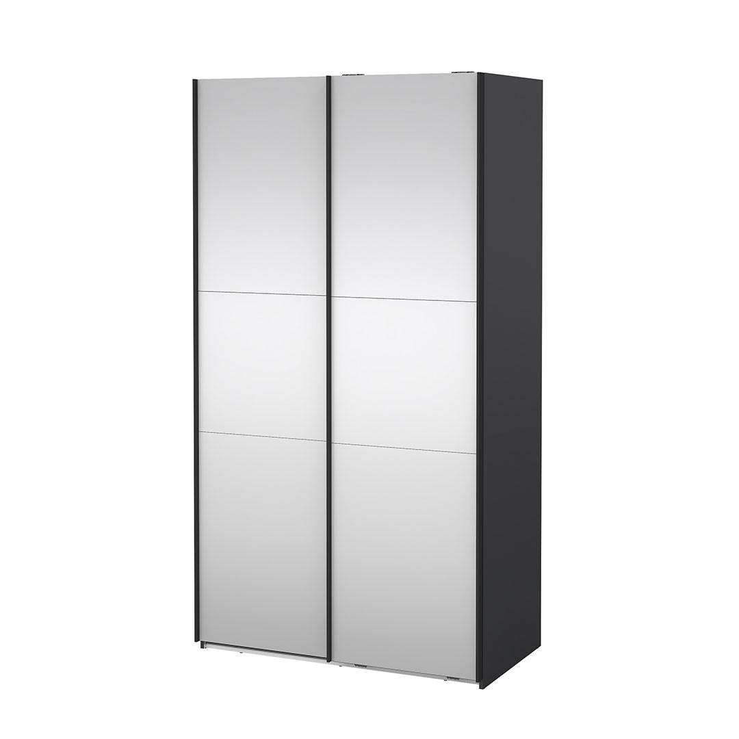 SCHIEBETÜRENSCHRANK, Como, Grau, Holzwerkstoff, 119 x 67 x 221 cm - Grau, Holzwerkstoff (119/221/67cm) - ebuy24