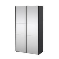 SCHIEBETÜRENSCHRANK, Como, Grau, Holzwerkstoff, 119 x 67 x 221 cm - Grau, Holzwerkstoff (119/221/67cm) - ebuy24