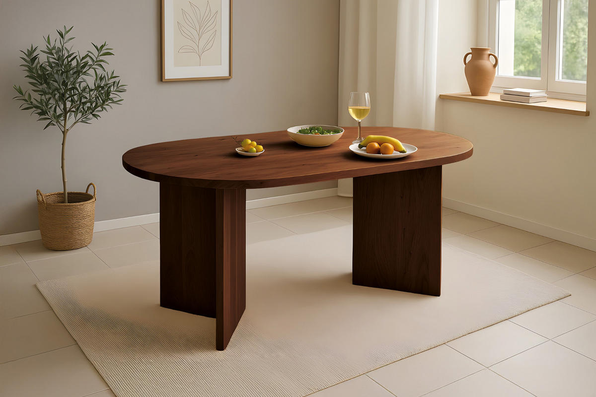 ESSTISCH LAURIE - Braun/Akaziefarben, Holz (90/160/77cm) - SAM