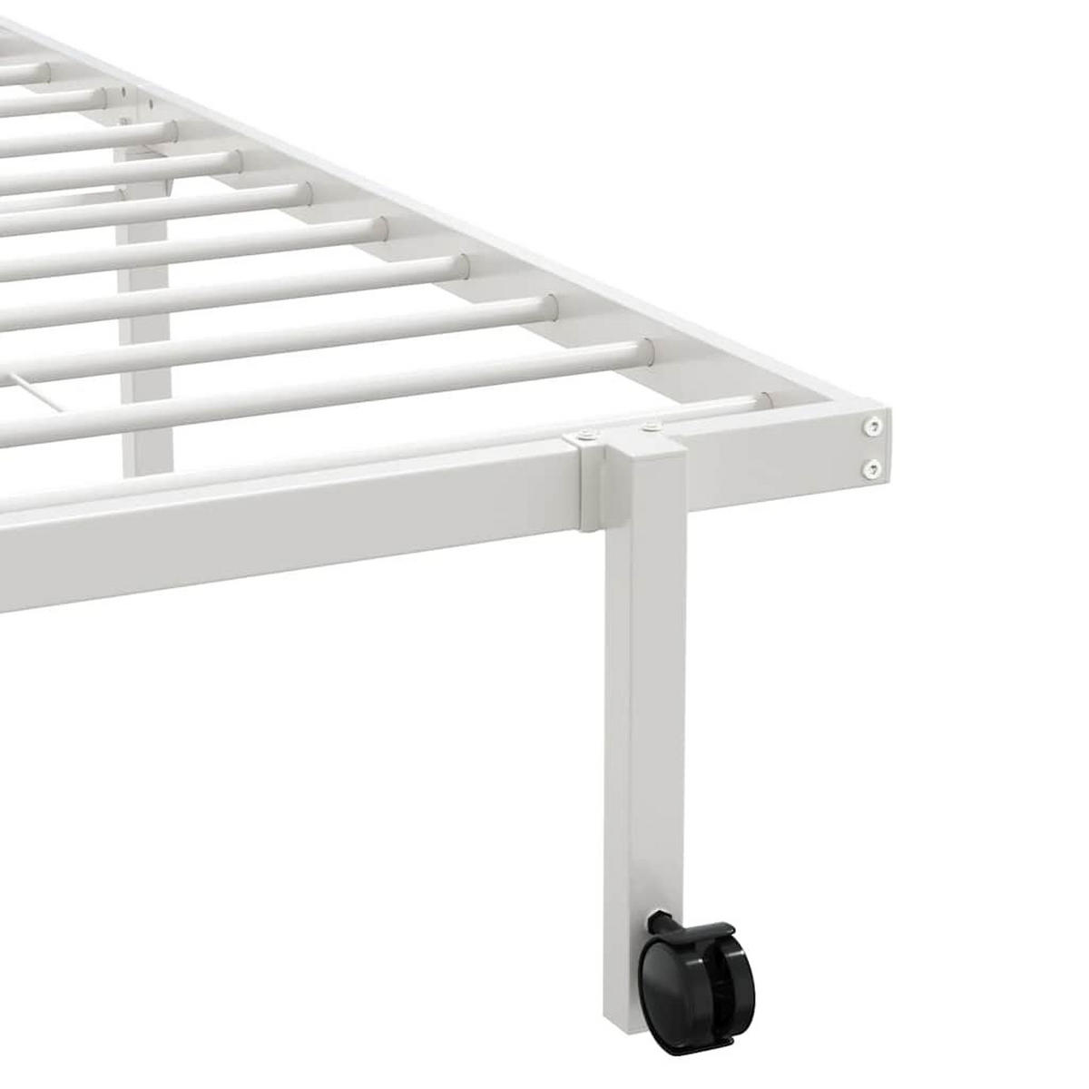 BETTGESTELL Zusammenklappbar 222/104.5/30 cm Weiß Stahl - Weiß, Metall (100/200cm) - vidaXL
