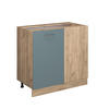ECKUNTERSCHRANK R-Line Blau-Grau 86 cm ohne AP - Honigeiche/Eiche Wotan, Holzwerkstoff (86/81.6/46cm) - Vicco