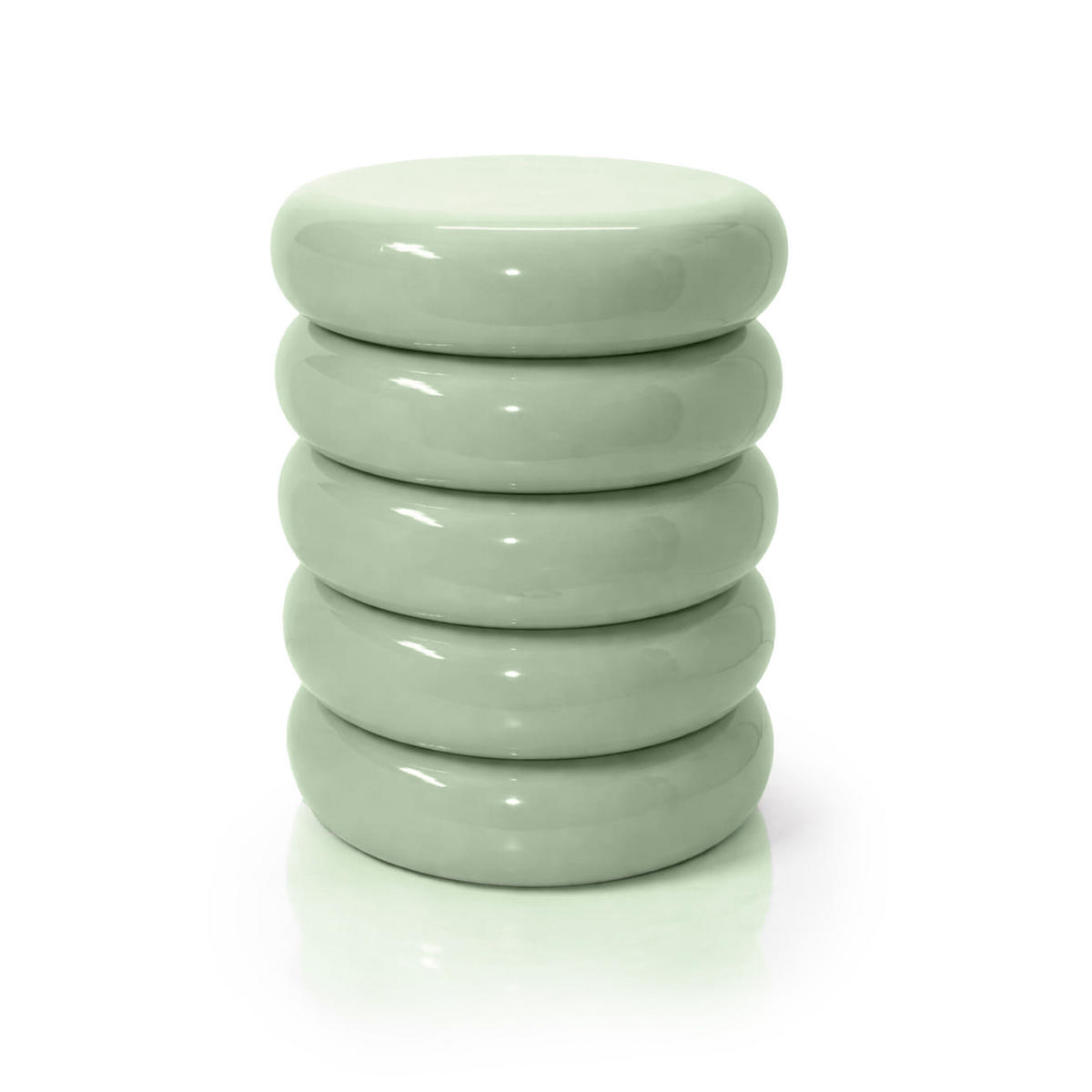 STRANSKA miza - zelena, kovina (31/31/45cm) - Relaxdays