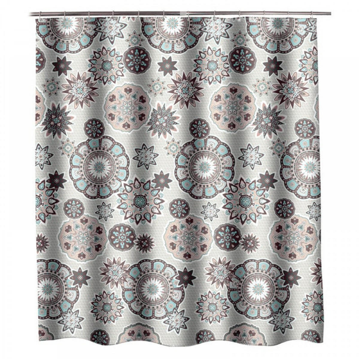 DUSCHVORHANG Polyester schnell trocknend wasserdicht mit Haken Badezimmer - Multicolor, Textil (180/200cm) - MCBOSON
