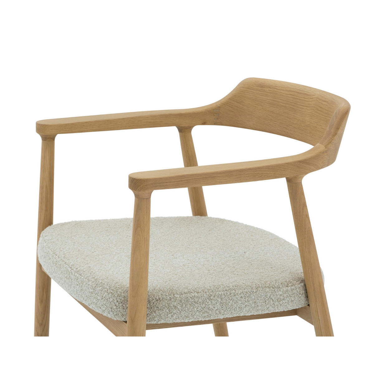 ESSZIMMERSTUHL Bergen beiger Sitz - Beige, Holz (58/77/59cm) - WOODEK