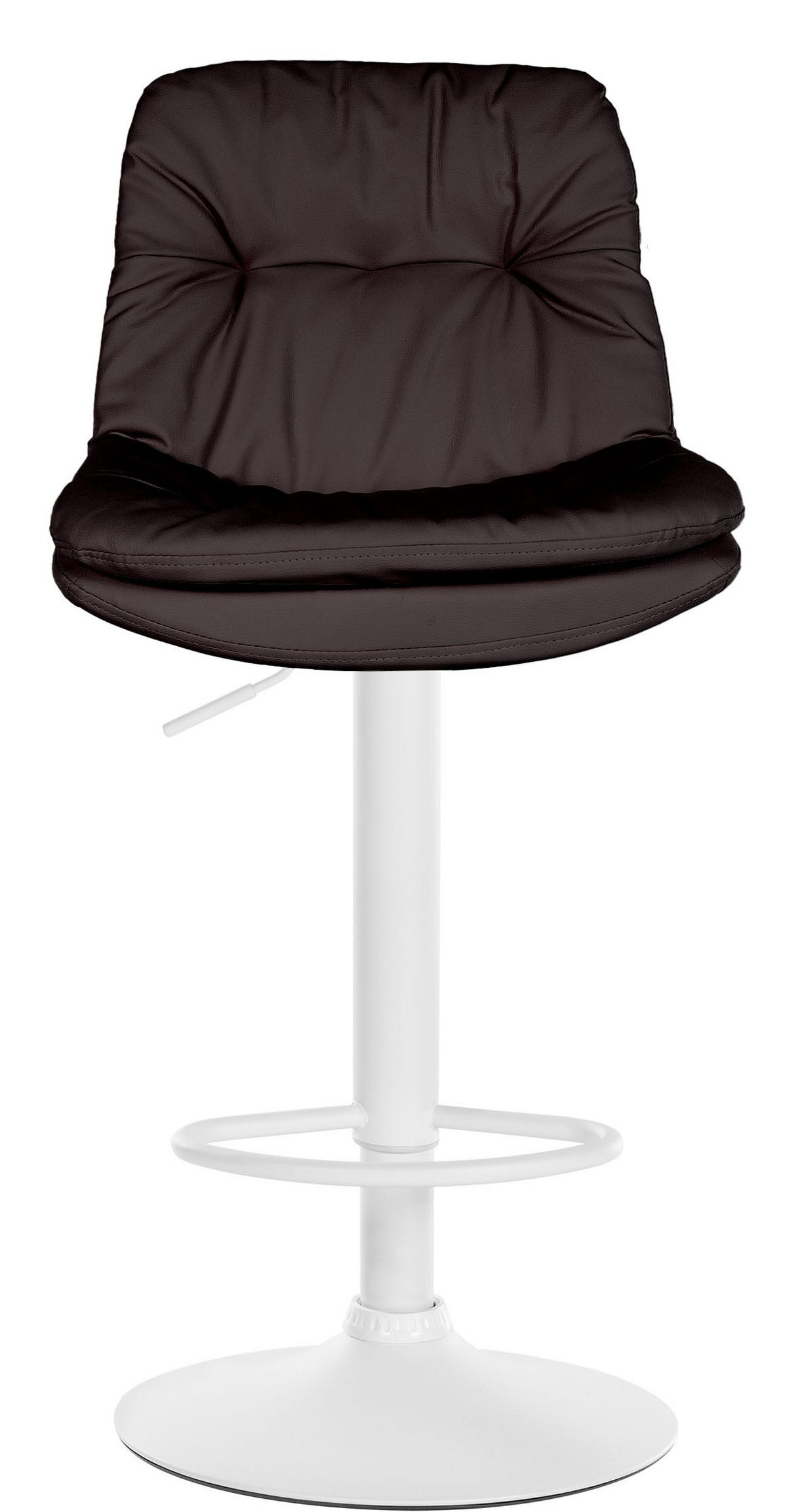 BARHOCKER Lederlook braun - Schwarz/Braun, Textil (46/92/54cm) - CLP