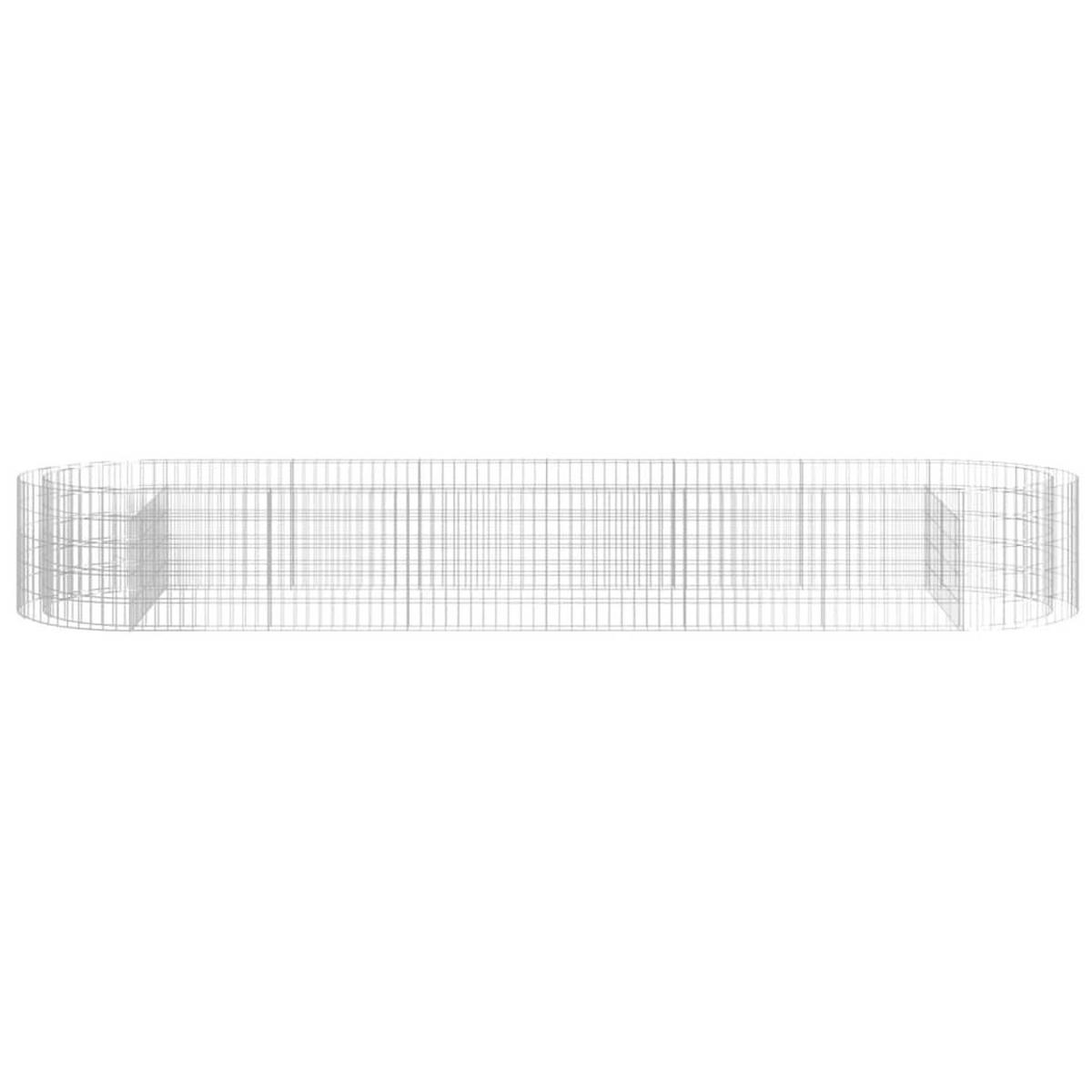 GABIONEN-HOCHBEET Verzinktes Eisen 400x100x50 cm - Silberfarben, Metall (400/50/100cm)