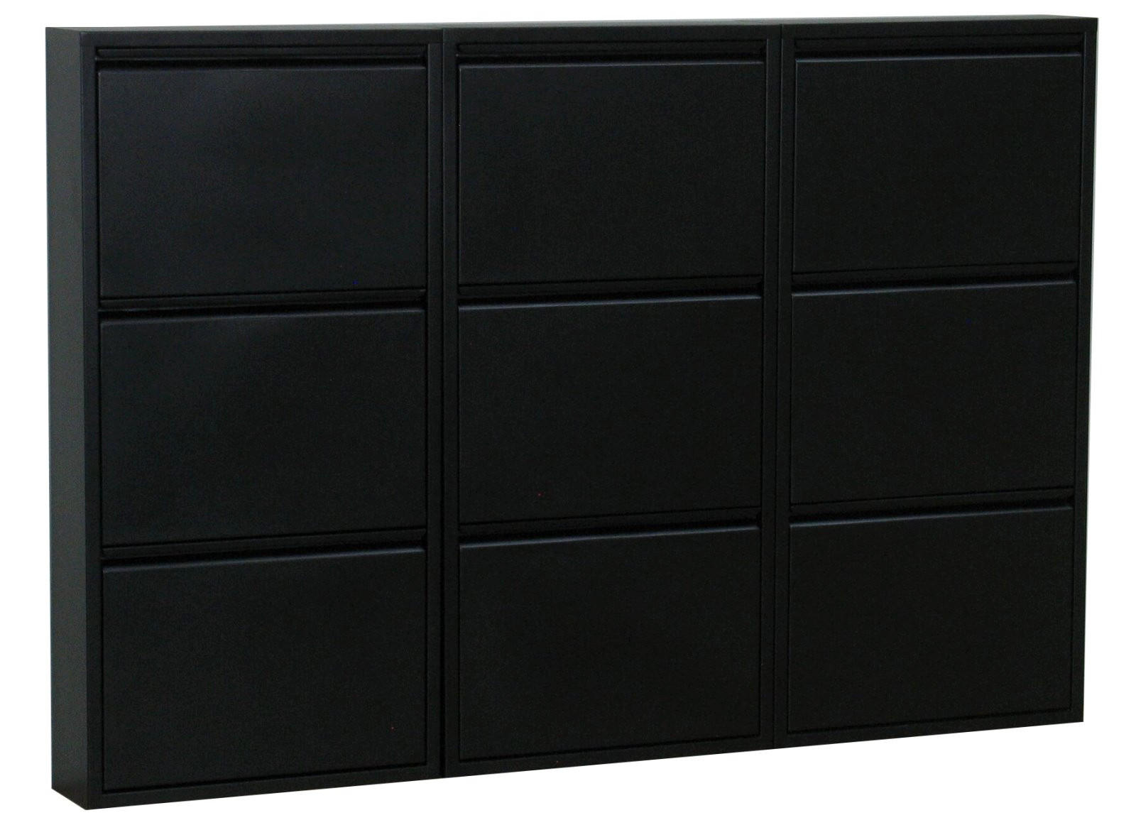 SCHUHKIPPER schwarz - Schwarz, Holzwerkstoff (152/106/16cm) - ebuy24