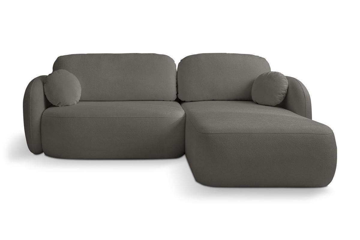 ECKSOFA Olena - Dunkelgrau (Sicuro 80) - Dunkelgrau, Holzwerkstoff (248/174cm)