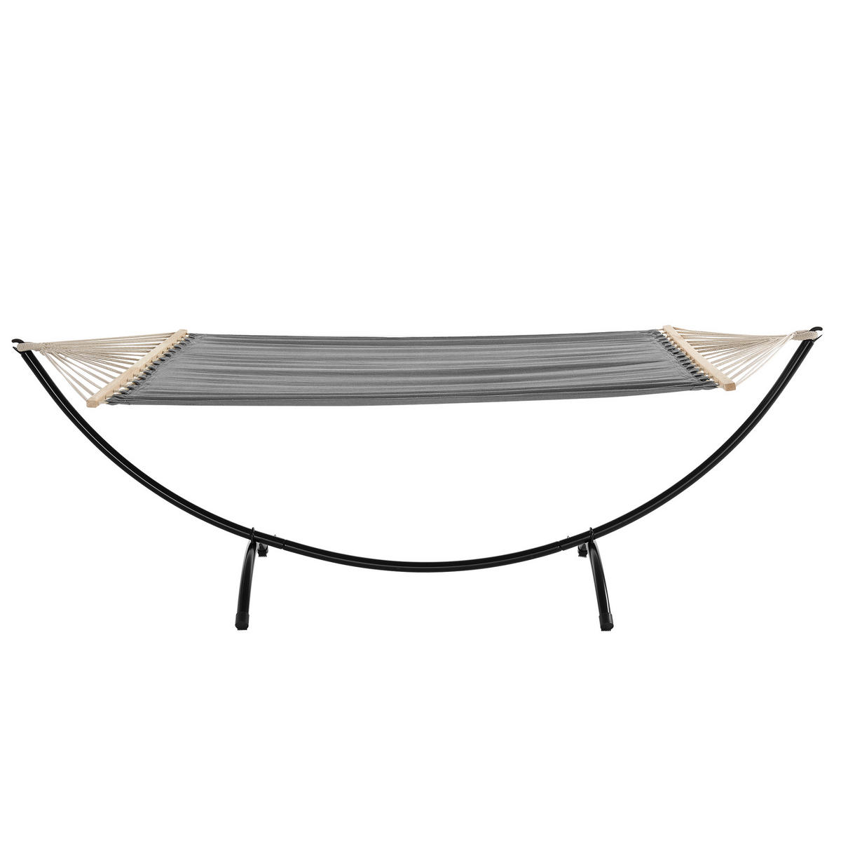 HÄNGEMATTE Castellammare mit Gestell - Grau, Textil/Metall (180/1/140cm) - casa.pro