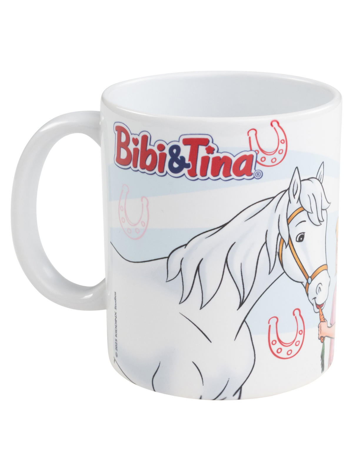 BECHER Bibi & Tina Hufeisen Weiß 320 ml - Weiß, Keramik (0.32L) - United Labels