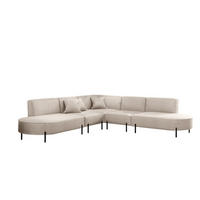ECKSOFA Valencia - Beige, Holzwerkstoff/Textil (303/303cm) - Fun Möbel