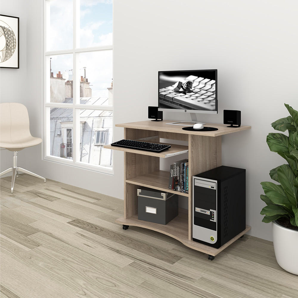 SCHREIBTISCH Harm Sonoma 80 x 50 cm - Sonoma Eiche, Holzwerkstoff (50/80/75cm) - Vicco