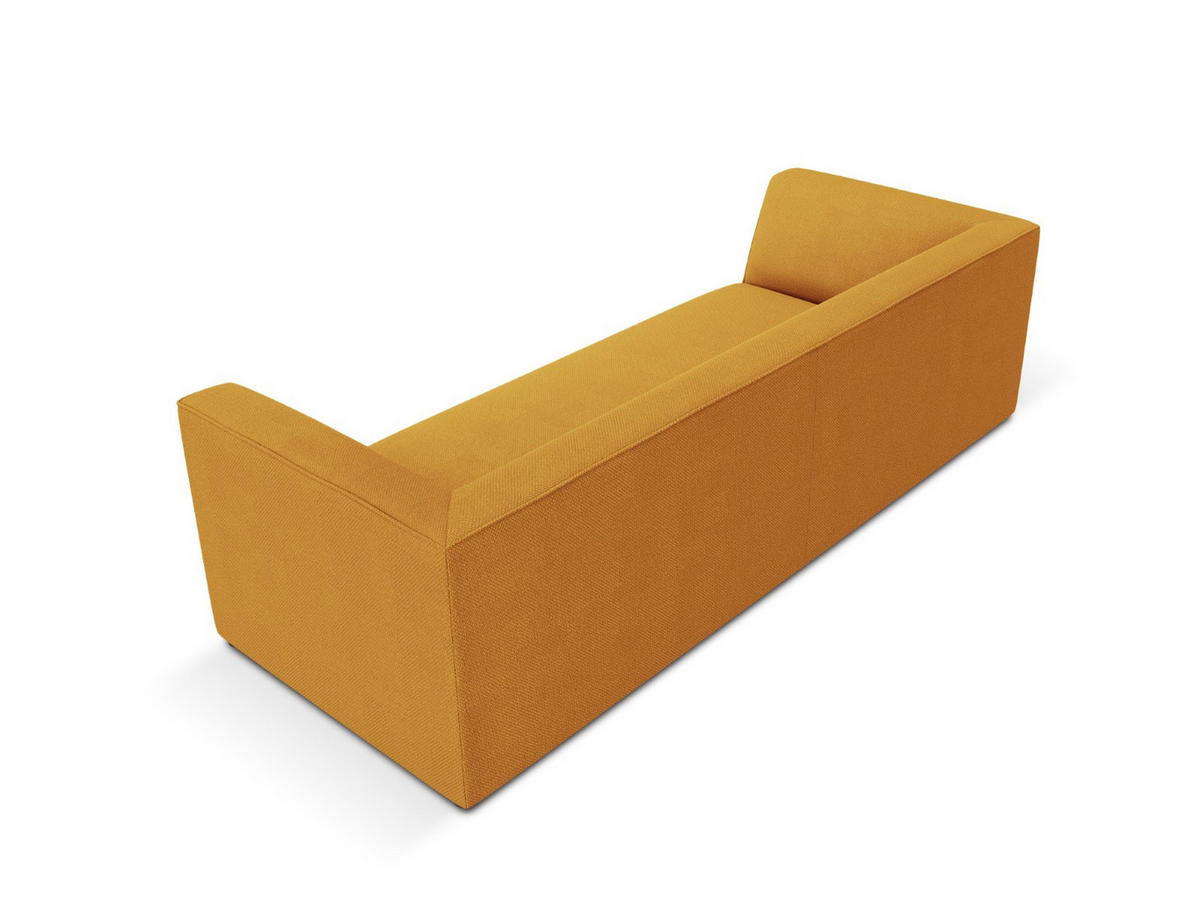 SOFA Ruby aus strukturiertem Stoff gelb 3 Sitzplätze - Gelb, Textil (93/69/232cm) - Micadoni