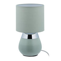 TISCHLAMPE - Grün, Kunststoff/Textil (18/18/32cm) - Relaxdays