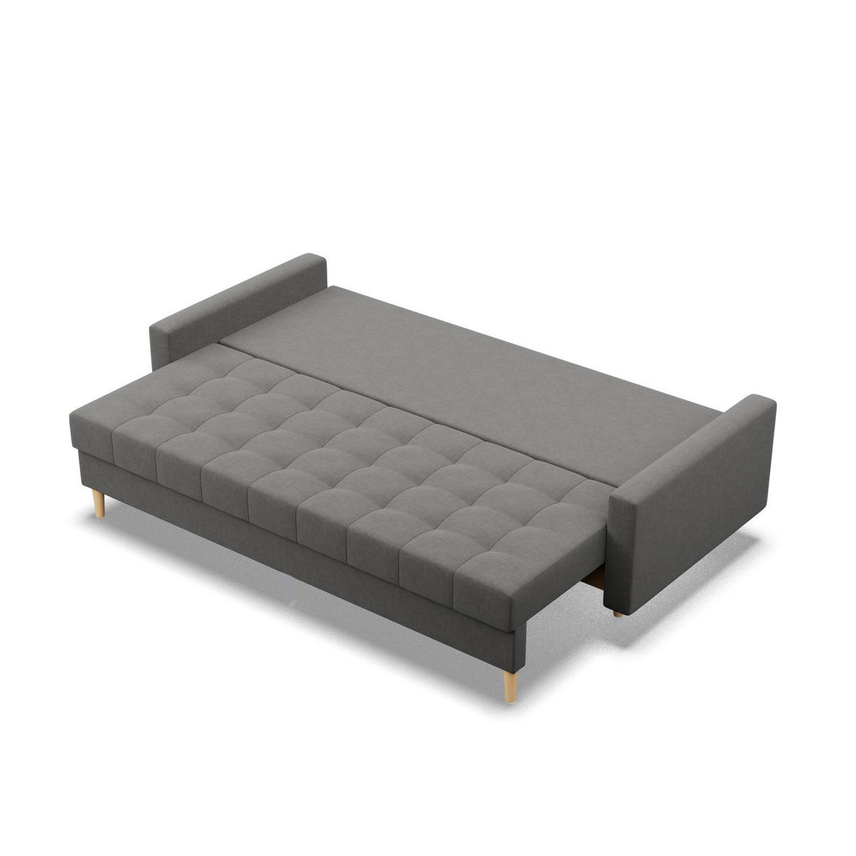 SOFA 3-SITZER MIT SCHLAFFUNKTION ELMA, Dunkelgrau - Dunkelgrau, Textil (212/88/92cm)