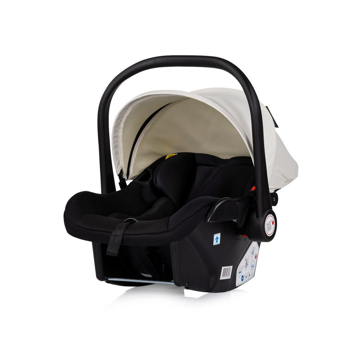 BABYSCHALE Vista i-Size weiß (40-87cm) Gruppe 0+, Sonnendach, 3D-Kissen - Weiß, Kunststoff (43/56/60cm) - Chipolino