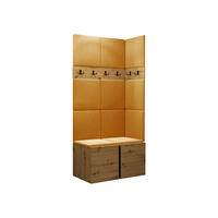GARDEROBEN-SET Orion I - Eiche Artisan/Orange, Holzwerkstoff/Kunststoff (84/186/46cm) - MIRJAN24