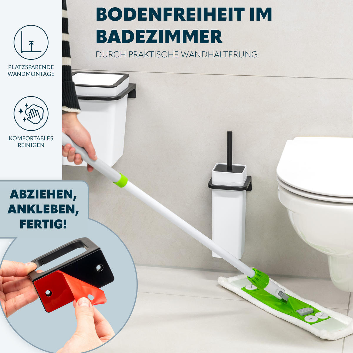 WC-GARNITUR SAVONA, weiß, Kunststoff - Weiß, Kunststoff (12/36.5/13cm) - bremermann