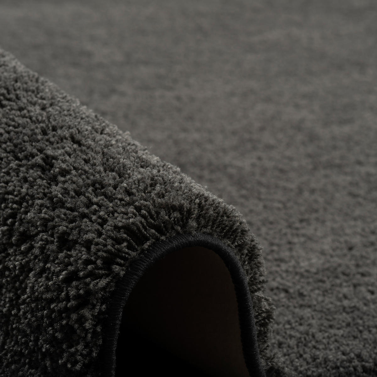 HOCHFLOR SHAGGY LÄUFER TEPPICH PALACE - Schieferfarben, Textil (80/400cm) - Snapstyle