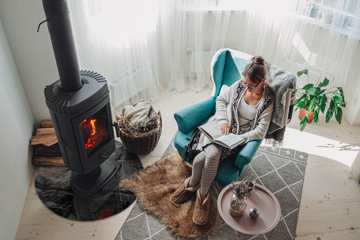 GLASPLATTE für Kamin Ø 70 cm - Grau, Glas (70/70/0.4cm) - TULUP