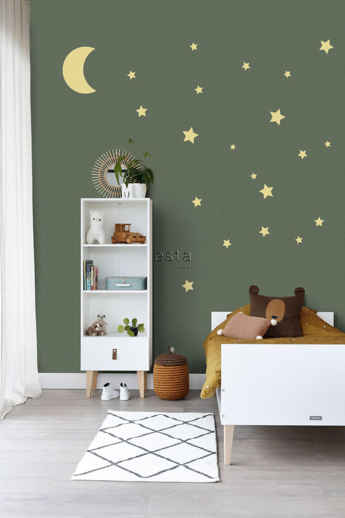 WANDTATTOO Sternenhimmel 47.5 x 66 cm - Gelb, Papier (47.5/66/66cm) - ESTAhome