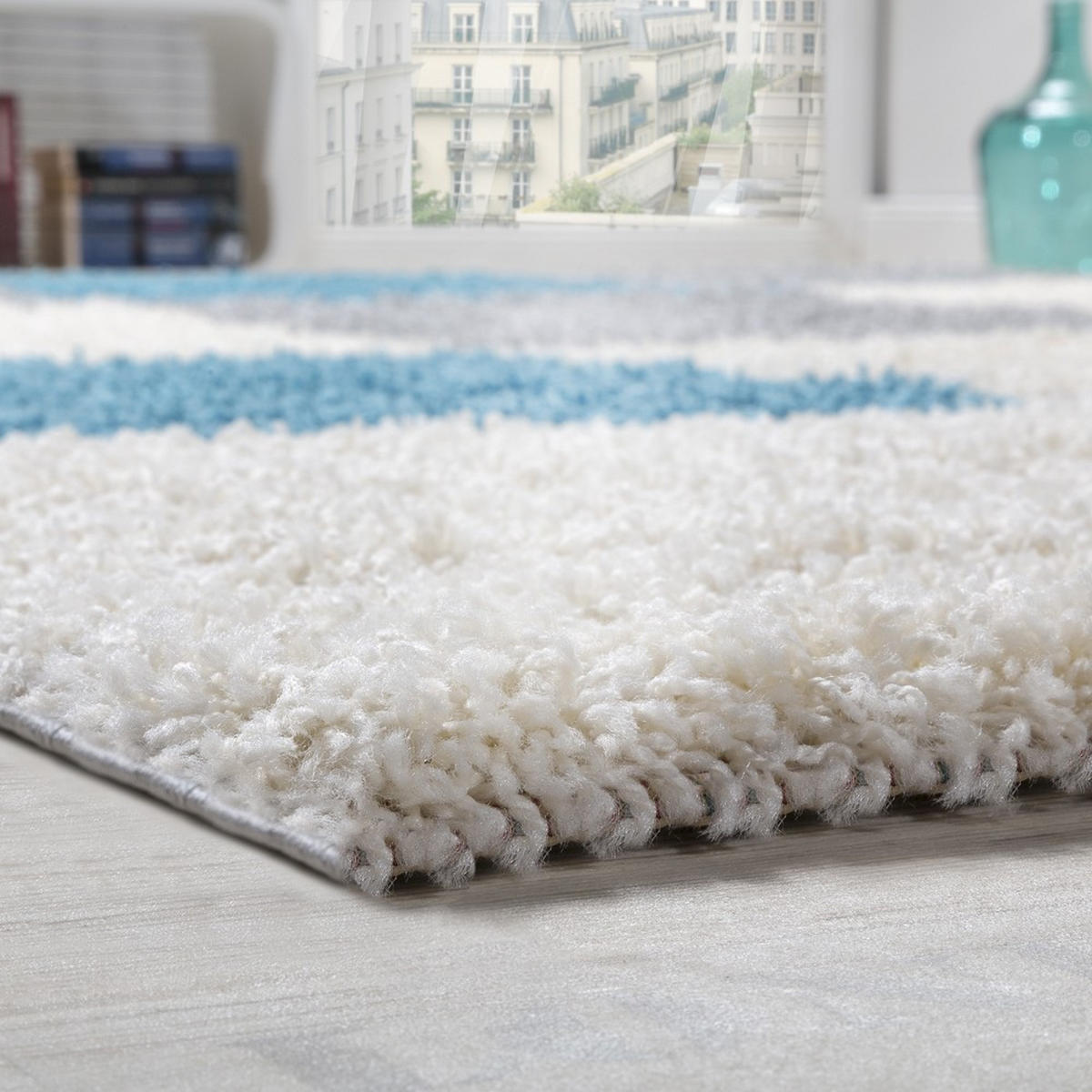 HOCHFLORTEPPICH 160/220 cm Mango 316 - Türkis, Textil (160/220cm) - Paco Home