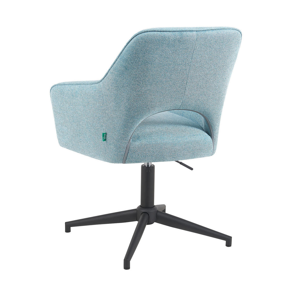 BÜROSTUHL Mika-Bryn - Schwarz/Hellblau, Textil/Metall (60/84/65cm) - DUBI Möbel