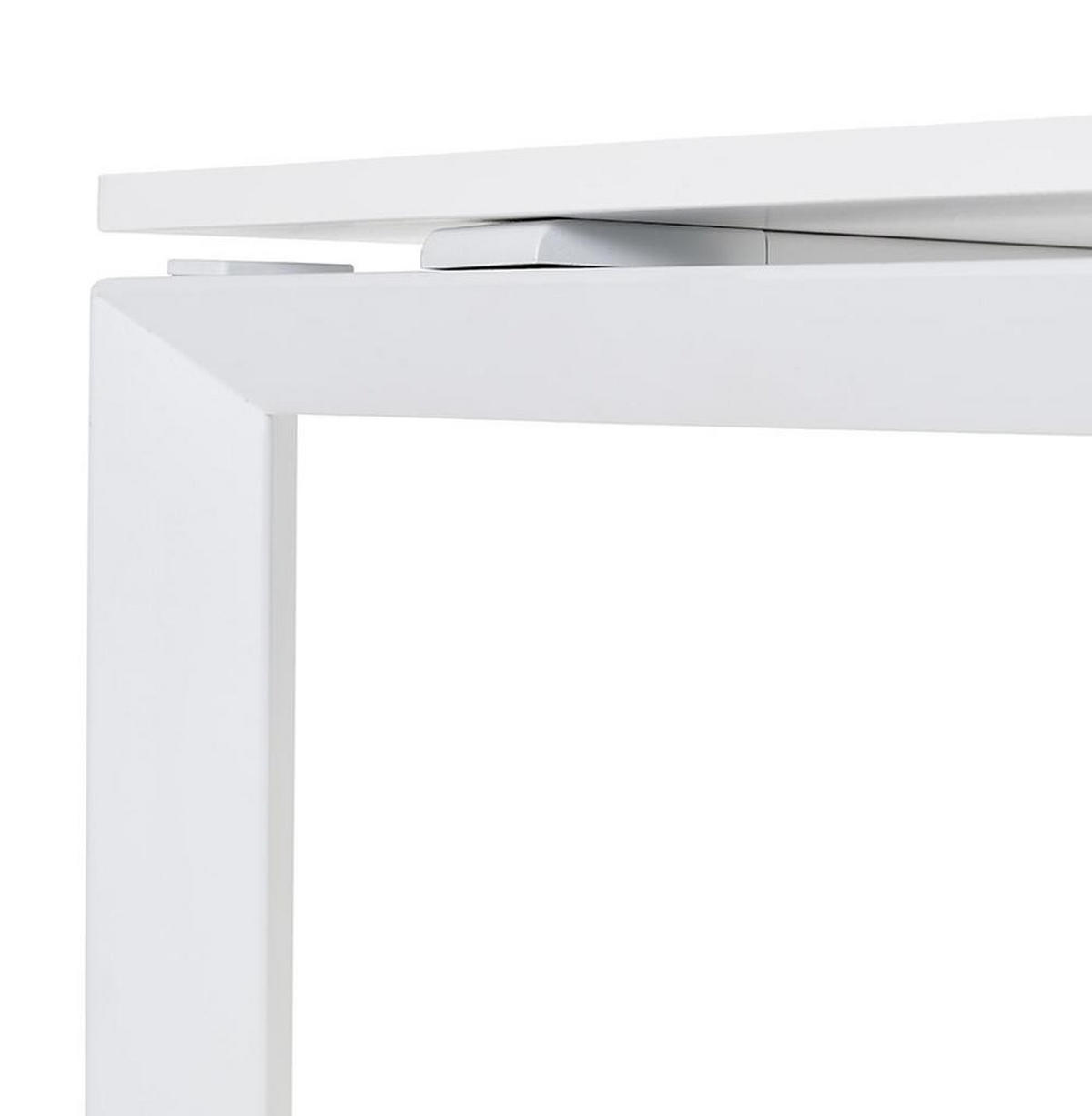 SCHREIBTISCH Minimalistisch Holz Metall Ergonomisch XERAL, Weiß 160x80x74,8 cm - Weiß, Holzwerkstoff/Metall (80/160/75cm) - KADIMA DESIGN