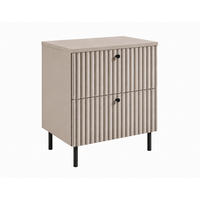 BADEZIMMERSCHRANK: Kaschmir / Platte Kaschmir / Griffe Schwarz / Beine Schwarz, 60 x 44,4 x 73,6 cm - Kaschmir/Schwarz, Holzwerkstoff (60/73.6/44.4cm) - 3XE LIVING