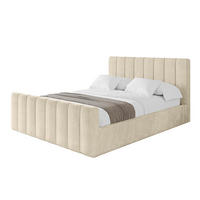 POLSTERBETT mit Bettkasten, Fußteil und Lattenrost, Boxbett mit Matratze H3/H4 - STERA-Z 140x200 Beige - Cappuccino, Holzwerkstoff/Textil (140/200cm) - ALTDECOR