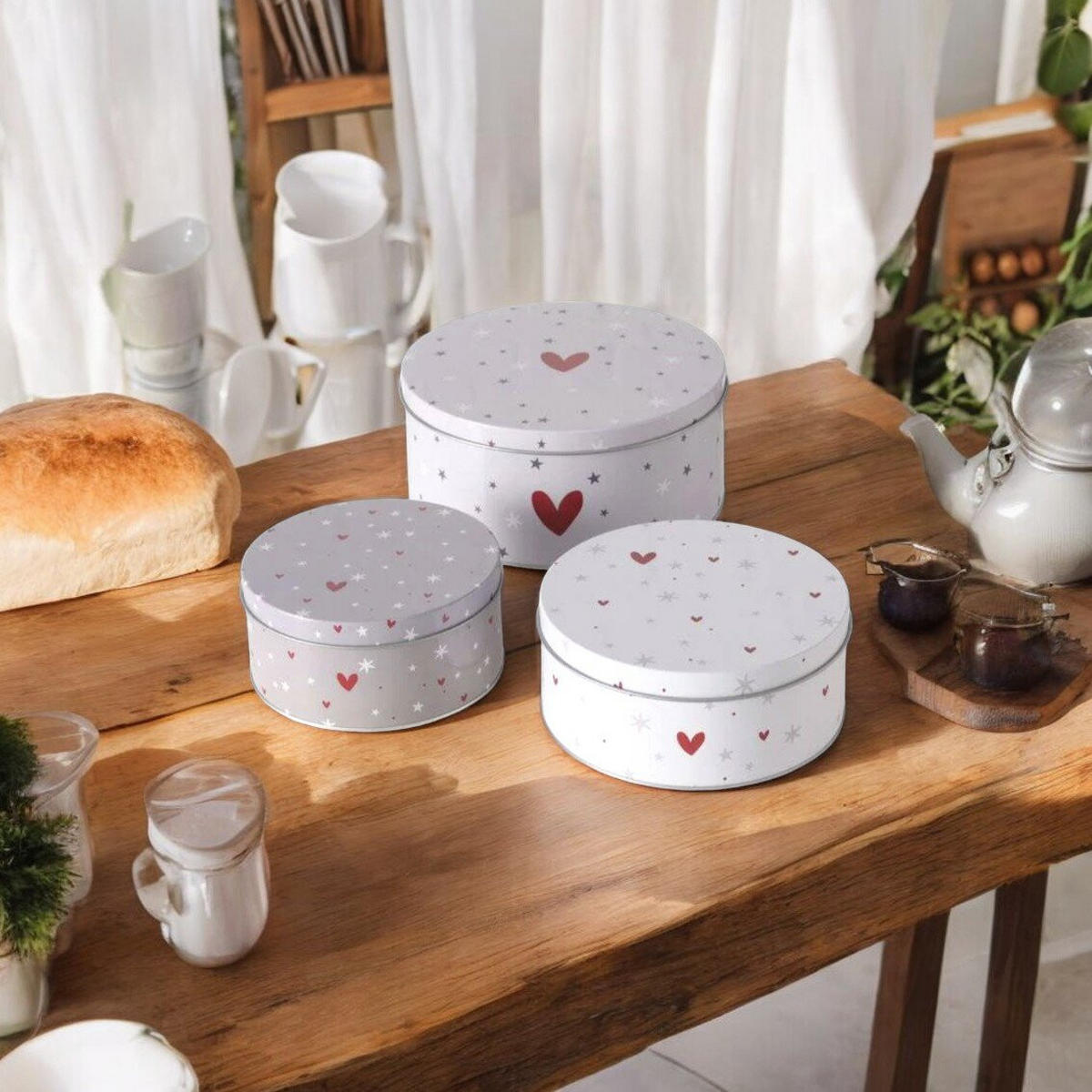 DOSENSET Anella Ø 14-20 cm, 3er-Set - Grau, Metall (20/9/20cm) - Boltze Home