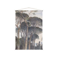 WANDTEPPICH Uschirmkiefern Baumen 150x100cm - Blau/Grün, Textil (100/1cm) - Art for the Home