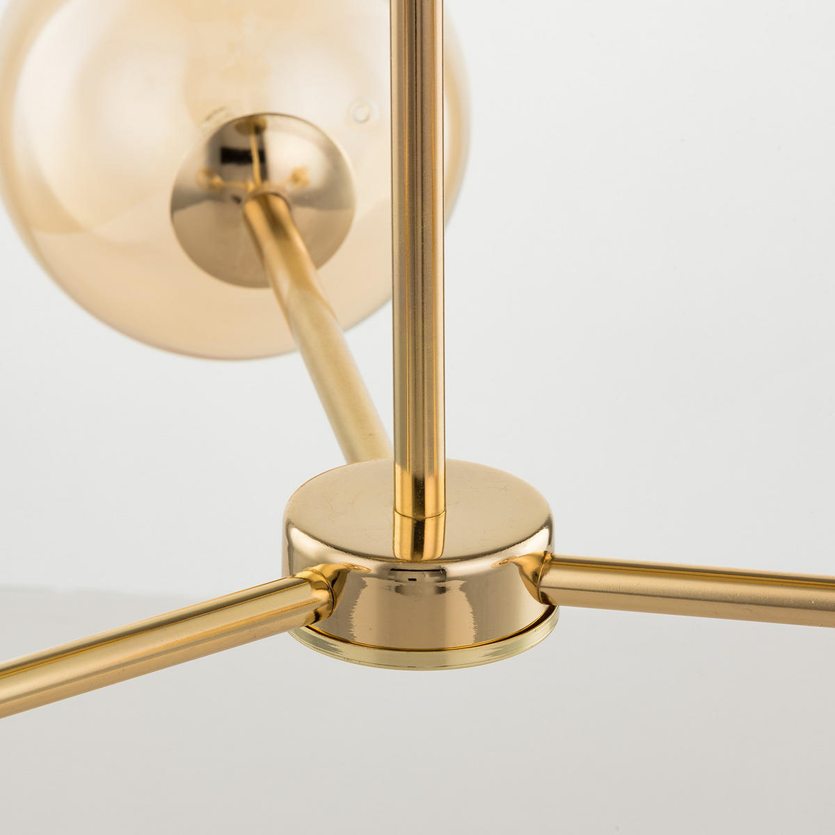 DECKENLEUCHTE - Metall, 3-flammig - Goldfarben, Metall (62/62/25cm) - home24