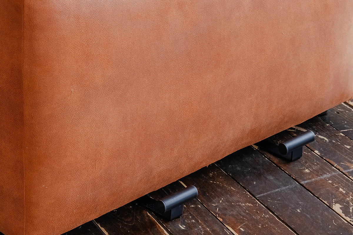 ARM- / RÜCKENLEHNE MIA Braun Lederfaserstoff - Schwarz/Braun, Leder/Kunststoff (120/72/40cm) - KAWOLA