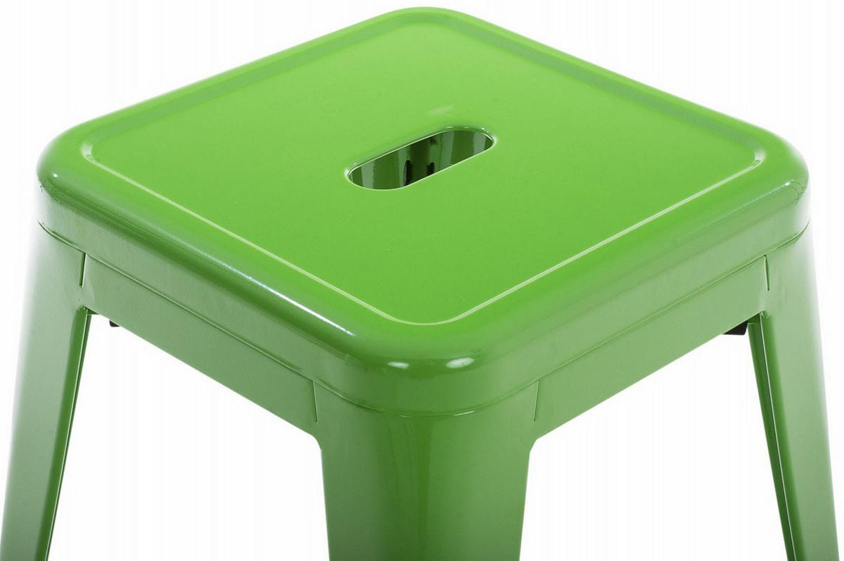 SITZHOCKER 4er Set Arvida grün - Grün, Metall (40/46/40cm) - TPFLiving
