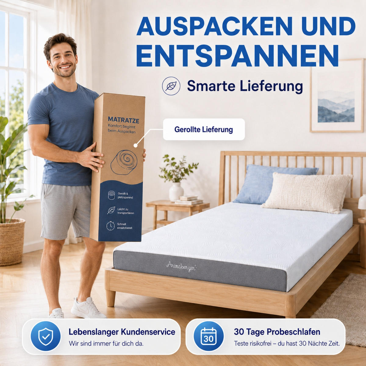 GEL-MATRATZE LINA, Höhe 11cm, 120x200cm - Weiß, Textil (120/200cm) - Arensberger