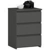 NACHTSCHRANK Grau 40x35x57 cm - Grau/Sonoma Eiche, Holzwerkstoff (40/57/35cm) - Akord