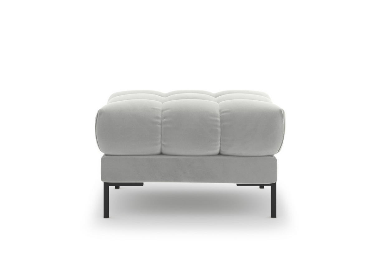 POUF Mamaia aus Samt silber - Silberfarben, Textil (60/41/60cm) - Micadoni