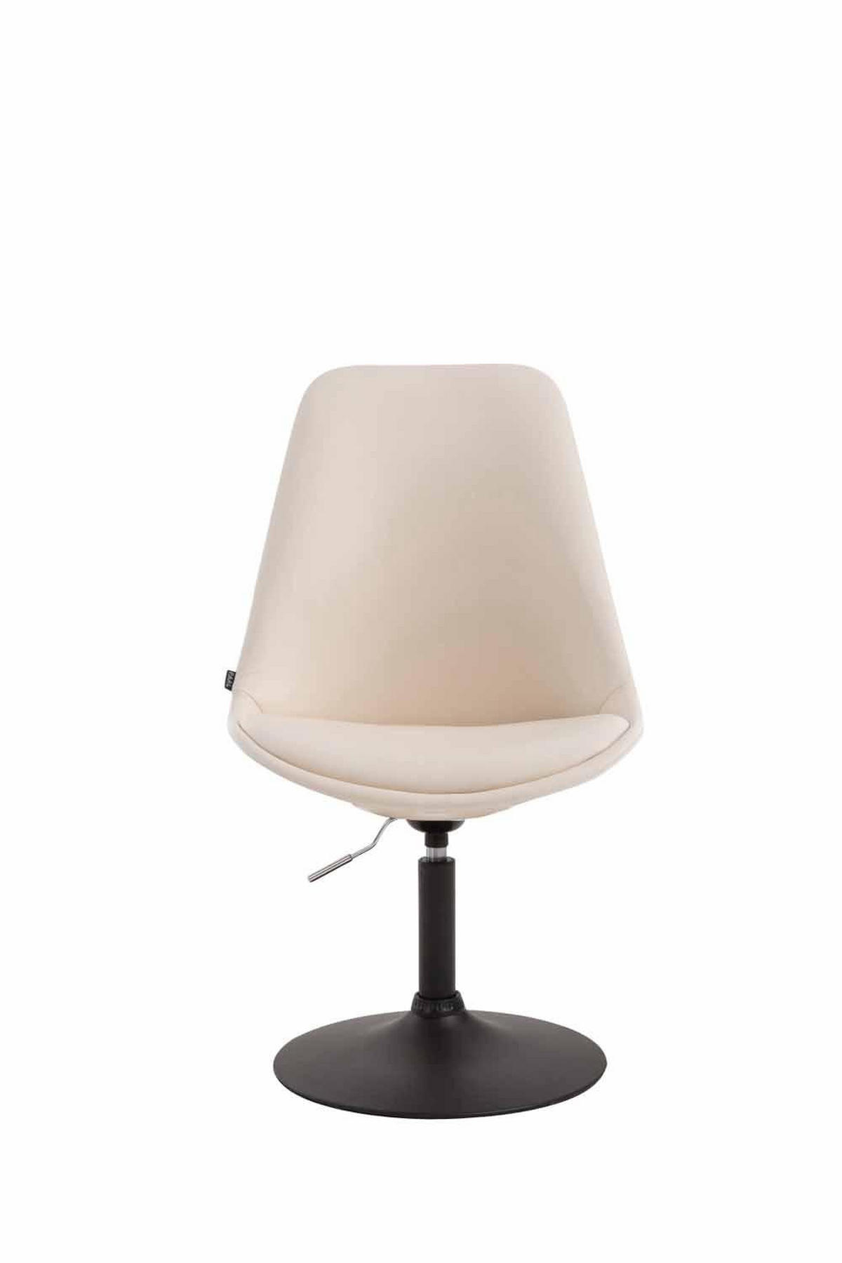 DREHSTUHL Lederlook creme - Creme/Schwarz, Textil/Metall (48/76/57cm) - CLP
