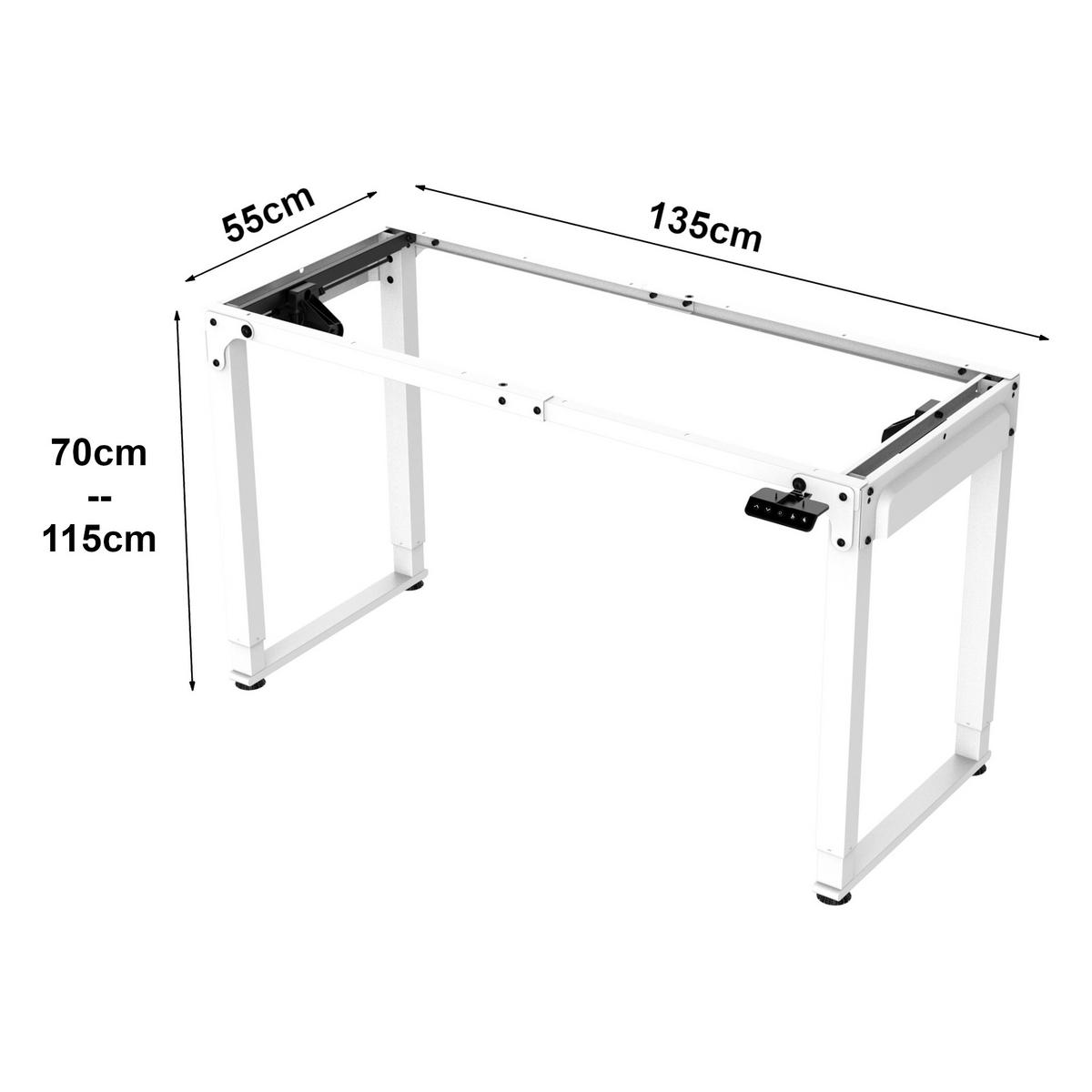 TISCHGESTELL Kirkkonummi - Weiß, Metall (135/55/70cm) - pro.tec